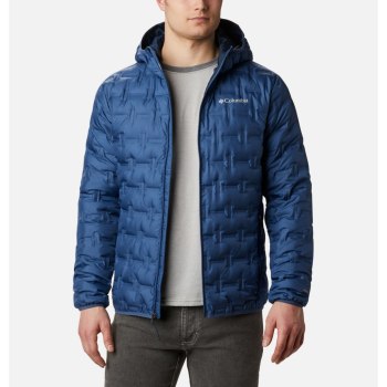 Columbia Muške Jakne - Delta Ridge Down Hooded Plave | NWOD-57803